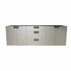 Sideboard Fena 42113 Korpus Und Front In Lack Seidengrau Grau Griff Antik Silber