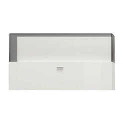 Now! No.14 By Hülsta Hängebaukasten 4R 1 Glashaube 76,8x140x34 - Lack-weiß/Lack-Hochglanz-weiß