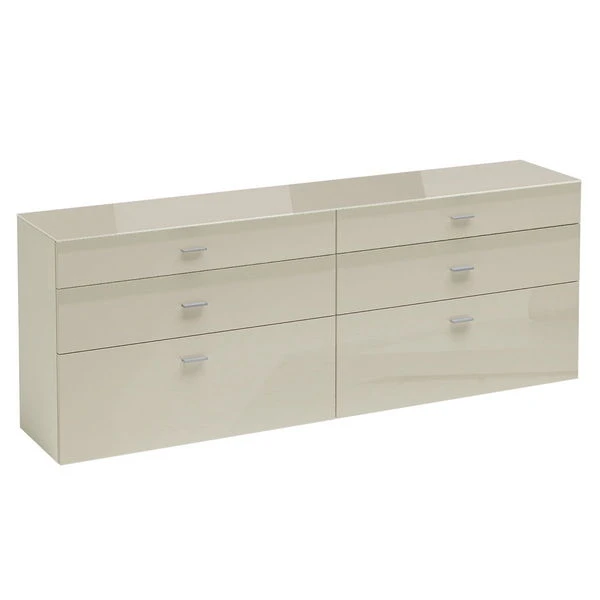 Now! No.14 By Hülsta Sideboard 4R 6 Schubladen 76,8x175x42 - Lack-seidengrau/Hochglanz-seidengrau 1 Now! No.14 By Hülsta Sideboard 4R 6 Schubladen 76,8x175x42 - Lack-seidengrau/Hochglanz-seidengrau