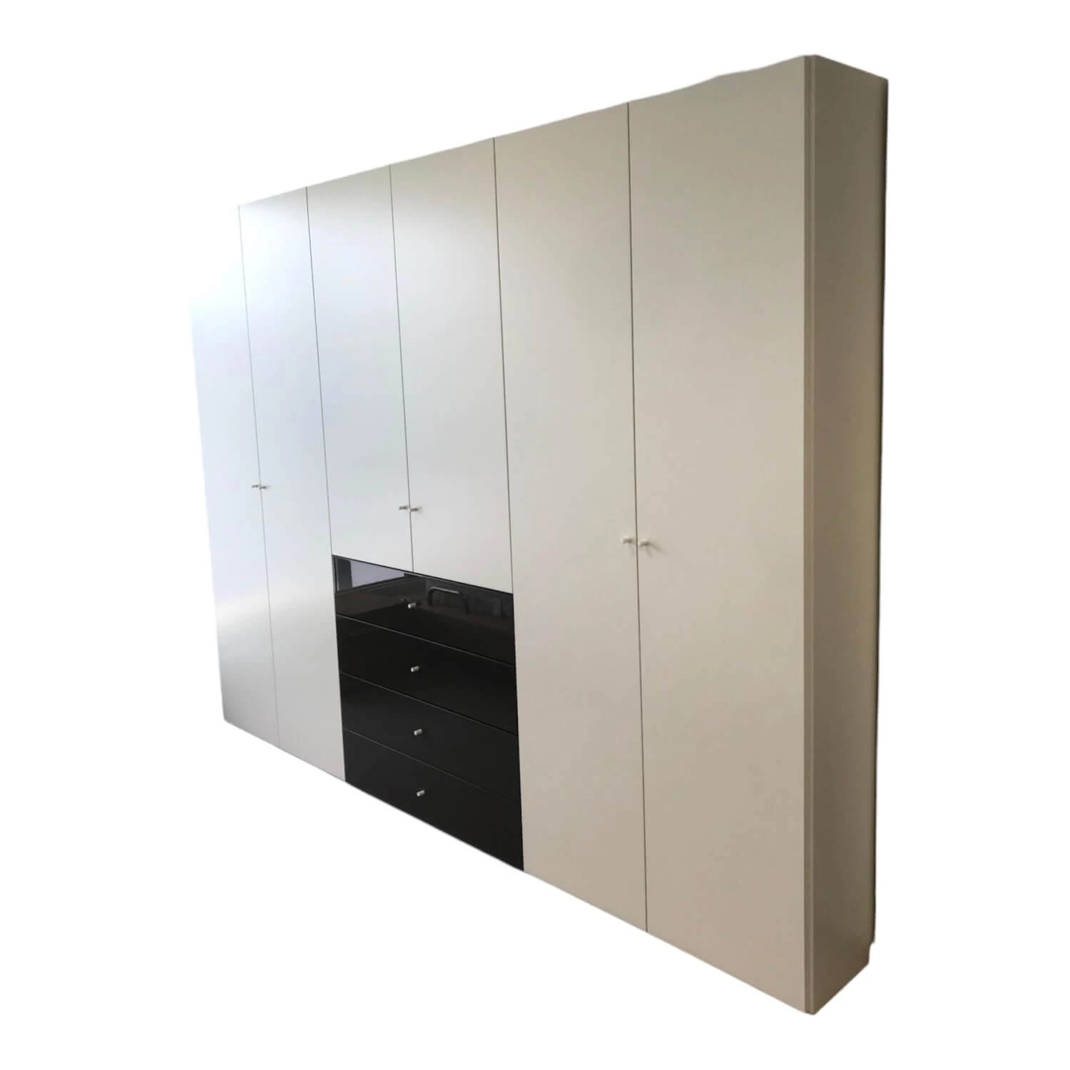 Drehtürenschrank Now Flexx Lack Weiß Lack Hochglanz Grau 1 Drehtürenschrank Now Flexx Lack Weiß Lack Hochglanz Grau