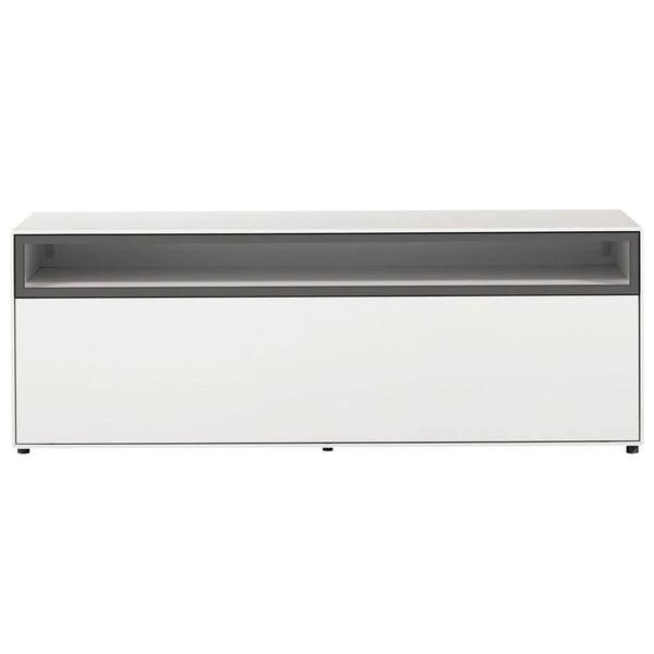 Now! By Hülsta Easy Wohnwand Lack-hellgrau 186x372x45 6-teilig 3 Now! By Hülsta Easy Wohnwand Lack-hellgrau 186x372x45 6-teilig – Bild 3