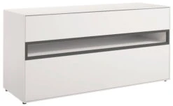 Now! By Hülsta Easy Baukasten 4R Lack-hellgrau 2 Schubladen, 1 Offenes Fach