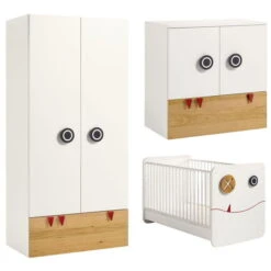 Hülsta Now! Minimo Kinderzimmer 2-türig Weiß/natur Inkl. Wickelkommode Zum Aktionspreis
