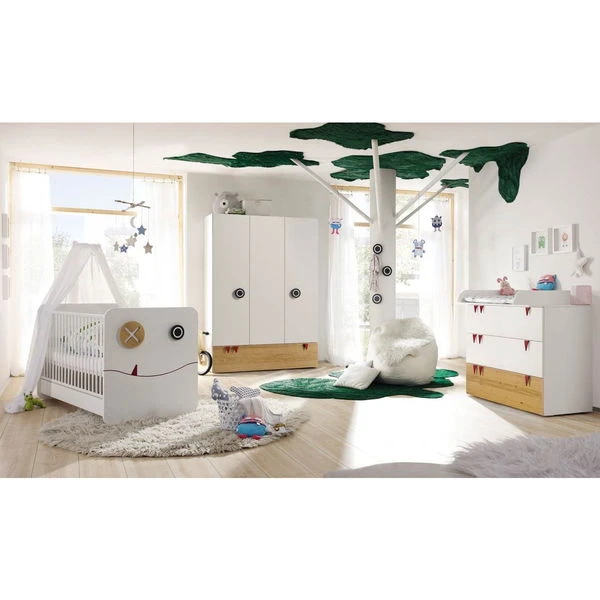 Hülsta Now! Minimo Kinderzimmer 3-türiger Schrank In Schneeweiß/Natureiche Inkl Wickelansatz 1 Hülsta Now! Minimo Kinderzimmer 3-türiger Schrank In Schneeweiß/Natureiche Inkl Wickelansatz