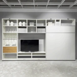 Wohnwand Mega Design 981009 Front Natureiche Korpus Lack Weiß Inklusive Beleuchtung Mit Funkfernbedienung -Hülsta 5b6d13d656874db18f6ac23b5a7c18ee.png