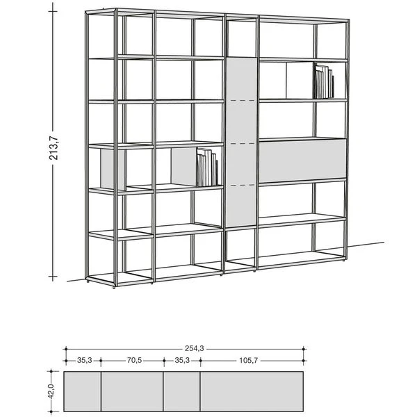 Now! Vision By Hülsta Kombination 9 213x254x42 Lack-weiß 2 Now! Vision By Hülsta Kombination 9 213x254x42 Lack-weiß – Bild 2