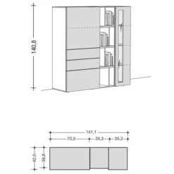 Hülsta -Hülsta 980011 strichzeichnung 3