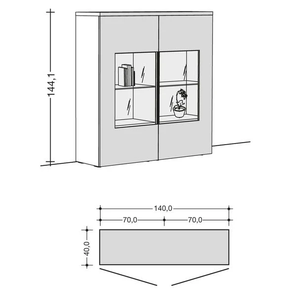 Now! Time By Hülsta Kombination 5 145,8x140,0x40,0 Lack-weiß/Lack-Hochglanz-weiß 2 Now! Time By Hülsta Kombination 5 145,8x140,0x40,0 Lack-weiß/Lack-Hochglanz-weiß – Bild 2
