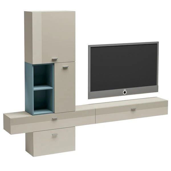 Now! No.14 By Hülsta Kombination 11 219x280x34 Lack-seidengrau/taubenblau/Hochglanz-seidengrau 1 Now! No.14 By Hülsta Kombination 11 219x280x34 Lack-seidengrau/taubenblau/Hochglanz-seidengrau