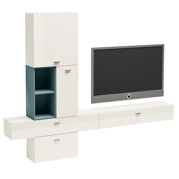 Now! No.14 By Hülsta Kombination 11 219x280x34 Lack-weiß/Lack-taubenblau/Lack-Hochglanz-weiß 1 Now! No.14 By Hülsta Kombination 11 219x280x34 Lack-weiß/Lack-taubenblau/Lack-Hochglanz-weiß