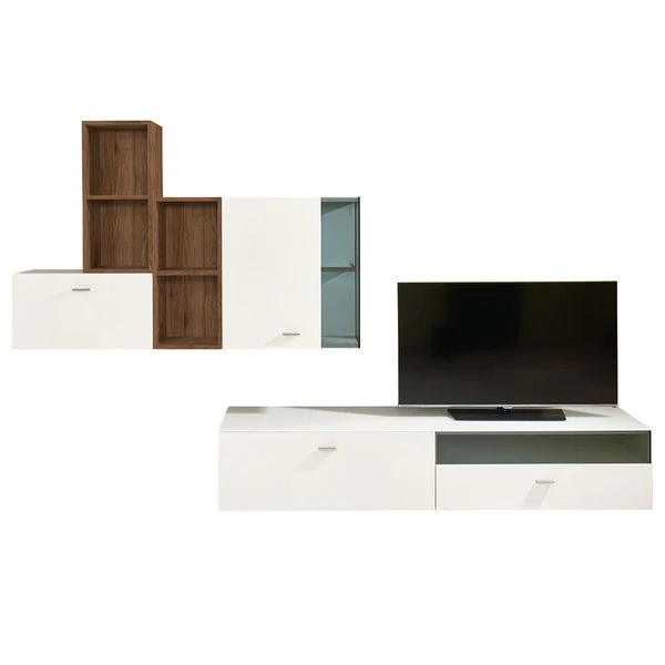 Now! No.14 By Hülsta Kombination 17 191x342x52 Kernnussbaum/Lack-weiß/Lack-Hochglanz-weiß 1 Now! No.14 By Hülsta Kombination 17 191x342x52 Kernnussbaum/Lack-weiß/Lack-Hochglanz-weiß