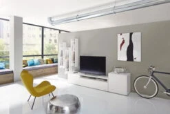 Now! By Hülsta Easy Wohnwand Lack-reinweiß 199x333x45 6-teilig