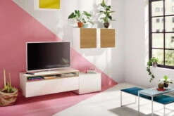 Now! By Hülsta Easy Wohnwand Natureiche 148x284x45 Mit Media-Lowboard - 4-teilig