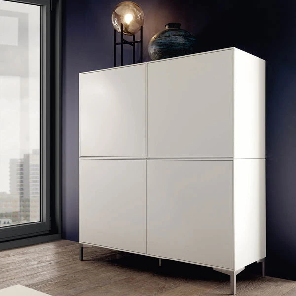 Now! By Hülsta Easy Sideboard Reinweiß 140x128x44 3-teilig 1 Now! By Hülsta Easy Sideboard Reinweiß 140x128x44 3-teilig