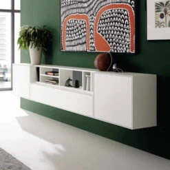 Now! By Hülsta Easy Wohnwand Hellgrau 72x230x33 4-teilig