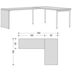 Now! By Hülsta Home Office Eck-Schreibtisch B180 Verschiedene Ausführungen 5 Now! By Hülsta Home Office Eck-Schreibtisch B180 Verschiedene Ausführungen -Hülsta 980402 huelsta now strichzeichnung