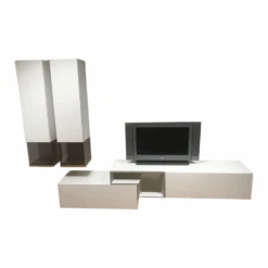 Wohnwand Modell Now For You Mit Tetrim Lack SchneeweißUnd Reinweiß Grifflos Push To Open Beschlag