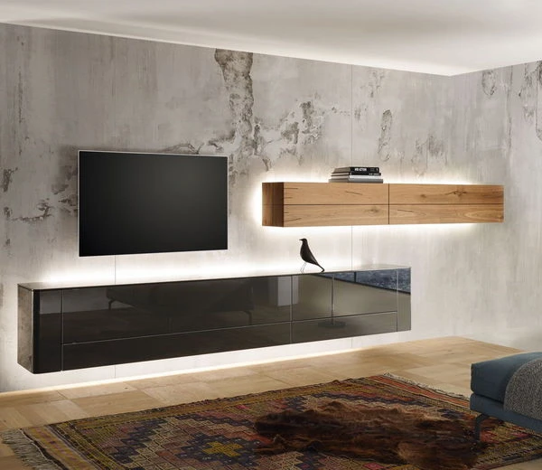 Hülsta Gentis Wohnwand 2 - Akzent Naturstamm - Breite 440 Cm 2 Hülsta Gentis Wohnwand 2 - Akzent Naturstamm - Breite 440 Cm – Bild 2