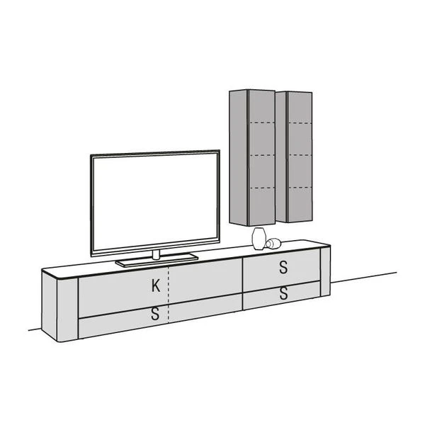Hülsta Gentis Wohnwand 3 - Akzent Naturstamm - Breite 316,8 Cm 3 Hülsta Gentis Wohnwand 3 - Akzent Naturstamm - Breite 316,8 Cm – Bild 3