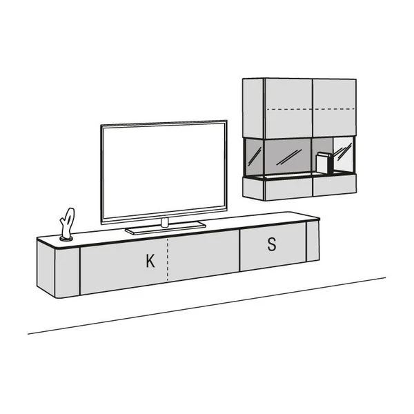 Hülsta Gentis Wohnwand 4 - Akzent Naturstamm - Breite 316,8 Cm 2 Hülsta Gentis Wohnwand 4 - Akzent Naturstamm - Breite 316,8 Cm – Bild 2