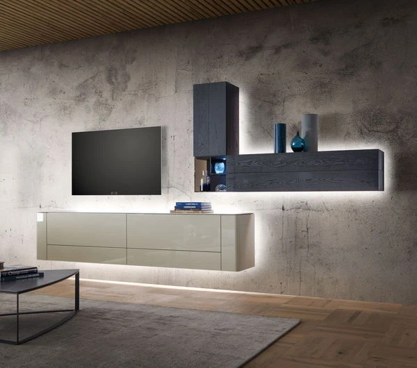 Hülsta Gentis Wohnwand 5 - Akzent Naturstamm - Breite 369,6 Cm 2 Hülsta Gentis Wohnwand 5 - Akzent Naturstamm - Breite 369,6 Cm – Bild 2