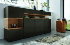 Hülsta Neo Sideboard 4 Schubladen Lack Grau