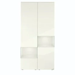 Hülsta Neo Wohnwand Vitrine 1 Schubkasten Und 3 Türen Hochglanzlack Weiß -Hülsta huelsta neo 134423f4