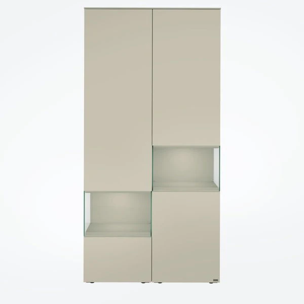 Hülsta Neo Wohnwand Vitrine 1 Schubkasten Und 3 Türen Lack Seidengrau 3 Hülsta Neo Wohnwand Vitrine 1 Schubkasten Und 3 Türen Lack Seidengrau – Bild 3