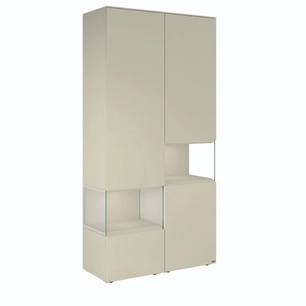 Hülsta Neo Wohnwand Vitrine 1 Schubkasten Und 3 Türen Lack Seidengrau 1 Hülsta Neo Wohnwand Vitrine 1 Schubkasten Und 3 Türen Lack Seidengrau
