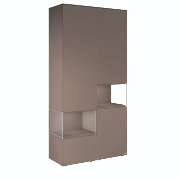 Hülsta Neo Wohnwand Vitrine 1 Schubkasten Und 3 Türen Lack Grau 1 Hülsta Neo Wohnwand Vitrine 1 Schubkasten Und 3 Türen Lack Grau