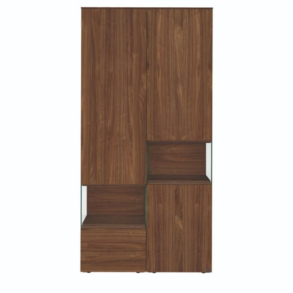 Hülsta Neo Wohnwand Vitrine 1 Schubkasten Und 3 Türen Kernnussbaum 3 Hülsta Neo Wohnwand Vitrine 1 Schubkasten Und 3 Türen Kernnussbaum – Bild 3