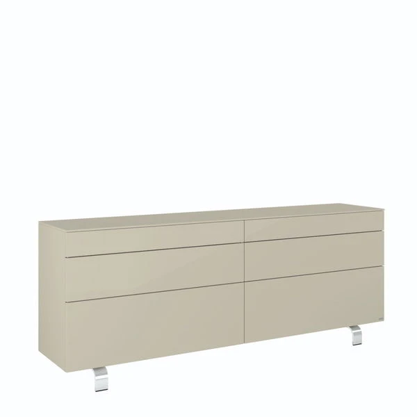 Hülsta Neo Sideboard 6 Schubkästen Lack Seidengrau 2 Hülsta Neo Sideboard 6 Schubkästen Lack Seidengrau – Bild 2