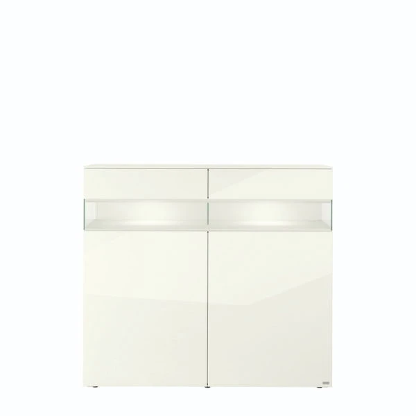 Hülsta Neo Highboard 2 Schubkästen Und 2 Türen Hochglanzlack Weiß 3 Hülsta Neo Highboard 2 Schubkästen Und 2 Türen Hochglanzlack Weiß – Bild 3