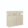 Hülsta Neo Highboard 2 Schubkästen Und 2 Türen Hochglanzlack Seidengrau