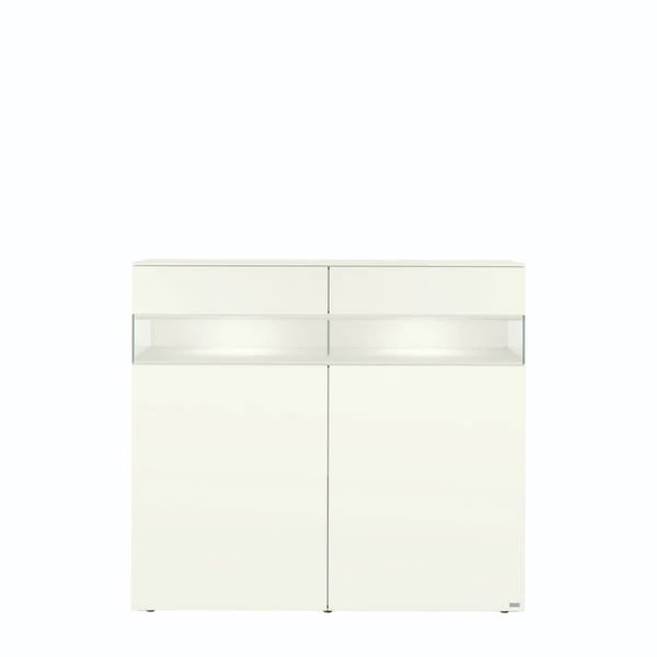 Hülsta Neo Highboard 2 Schubkästen Und 2 Türen Lack Weiß 3 Hülsta Neo Highboard 2 Schubkästen Und 2 Türen Lack Weiß – Bild 3