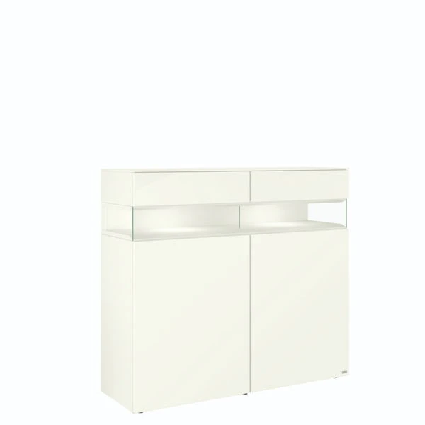 Hülsta Neo Highboard 2 Schubkästen Und 2 Türen Lack Weiß 1 Hülsta Neo Highboard 2 Schubkästen Und 2 Türen Lack Weiß