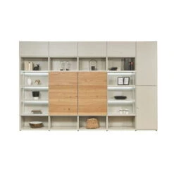 Now! Time By Hülsta Kombination 4 332,9x216,2x37,9 Natureiche/Lack-seidengrau