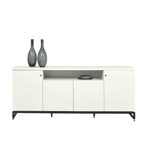 Now! Time By Hülsta Sideboard Mit Falttüren Lack-weiß, Metallgestell 2 Now! Time By Hülsta Sideboard Mit Falttüren Lack-weiß, Metallgestell – Bild 2