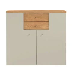 Now! Time By Hülsta Highboard 2 Winkeltüren Natureiche/Lack-seidengrau -Hülsta huelsta now time ntw14566 1041320f4