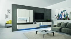 Hülsta Tetrim Wohnwand 3-teilig Lack Reinweiß