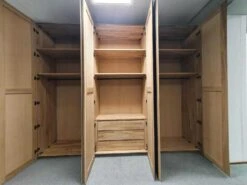 Kleiderschrank Solid Eiche Hell Geölt Hinterlackiertes Glas Anthrazit -Hülsta kleiderschraenke huelsta kleiderschrank solid eiche hell geoelt hinterlackiertes glas anthrazit 225 5