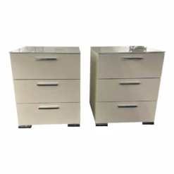 2er Set Konsole Multi Varis In 5035 Lack Weiß Abdeckplatte In Glas Weiß Griff In 109 Chrom Hochglanz