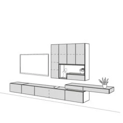 Hülsta Tetrim Wohnwand 4 - Lack-Ausführung Lowboard & Hängeelement 8 Hülsta Tetrim Wohnwand 4 - Lack-Ausführung Lowboard & Hängeelement -Hülsta tetrim 4 strich sp