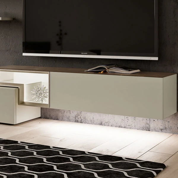 Hülsta Tetrim Wohnwand 4 - Lack-Ausführung Lowboard & Hängeelement 1 Hülsta Tetrim Wohnwand 4 - Lack-Ausführung Lowboard & Hängeelement