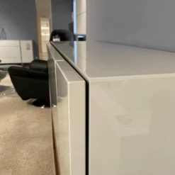 Highboard Neo Lack Hochglanz Grau Hinterlackiertes Glas Lack Weiß Rückwand Lack Grau -Hülsta vitrinen highboards huelsta highboard neo lack hochglanz grau hinterlackiertes glas lack weiss 2