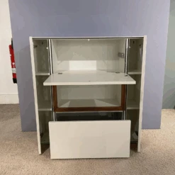 Highboard Neo Lack Hochglanz Grau Hinterlackiertes Glas Lack Weiß Rückwand Lack Grau -Hülsta vitrinen highboards huelsta highboard neo lack hochglanz grau hinterlackiertes glas lack weiss