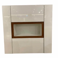Highboard Neo Lack Hochglanz Grau Hinterlackiertes Glas Lack Weiß Rückwand Lack Grau