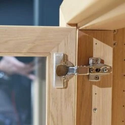 Vitrine Lilium Eiche Sand Massiv Klarglas -Hülsta vitrinen highboards huelsta vitrine lilium eiche sand massiv klarglas 177 42 26854 7