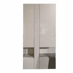 Vitrine Neo Lack Seidengrau Glanz Inklusive Beleuchtung