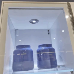 Wohnwand Fonis Lack Reinweiß Rahmenprofil Chrom Glänzend Inklusive LED-Beleuchtung -Hülsta wohnwaende tv lowboards huelsta wohnwand fonis lack reinweiss rahmenprofil chrom glaenzend inklusive 8